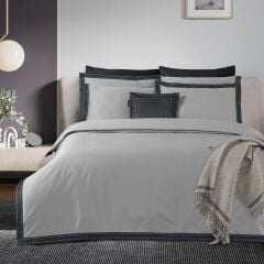 Sarev Layana Saten Nevresim Takımı Çift Kişilik Gri