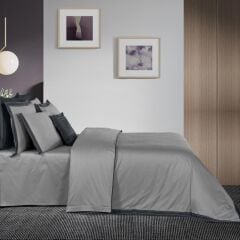 Sarev Layana Saten Nevresim Takımı Çift Kişilik Gri