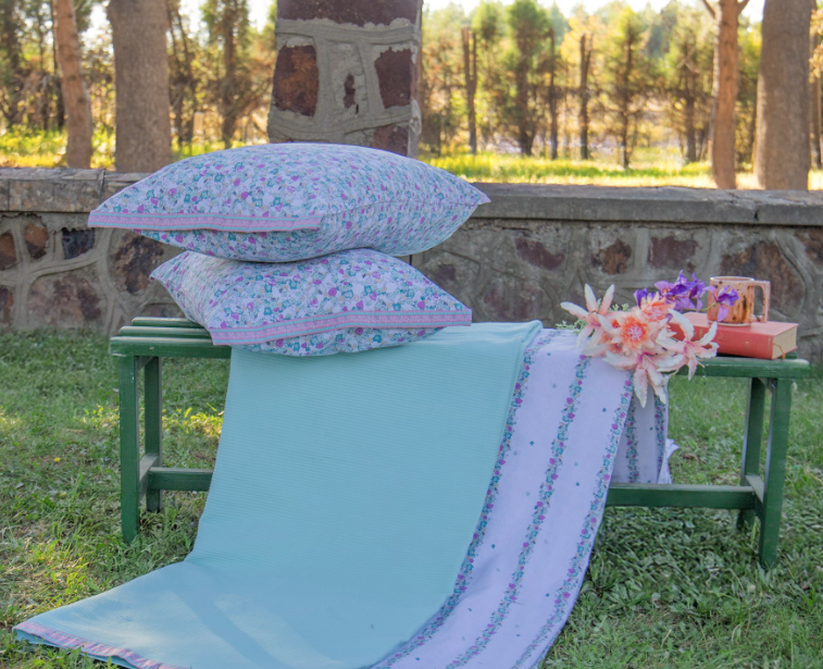 Sarev Isla Pike Takımı Tek Kişilik 1Y , Mint Nevresim Takımı