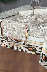 Sarev Woody Bej %100 Pamuk Masa Örtüsü 160*240 cm