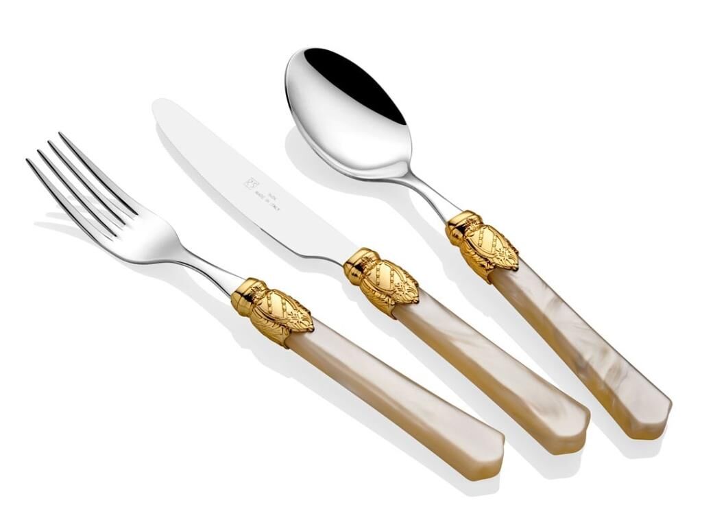 Rivadossi Vittoria Ring Kemik 75 Parça Çatal Bıçak Seti