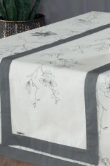 Sarev Zoe Gri %100 Pamuk Runner 45*160 cm