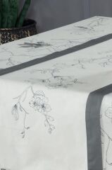 Sarev Zoe Gri %100 Pamuk Runner 45*160 cm