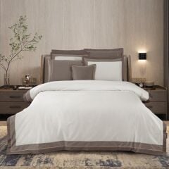 Sarev Cortes Saten Nevresim Takımı Çift Kişilik Mocha