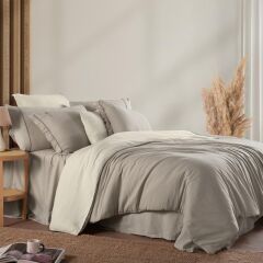 Sarev Kenyon Çift Kişilik Nevresim Takımı Ekru