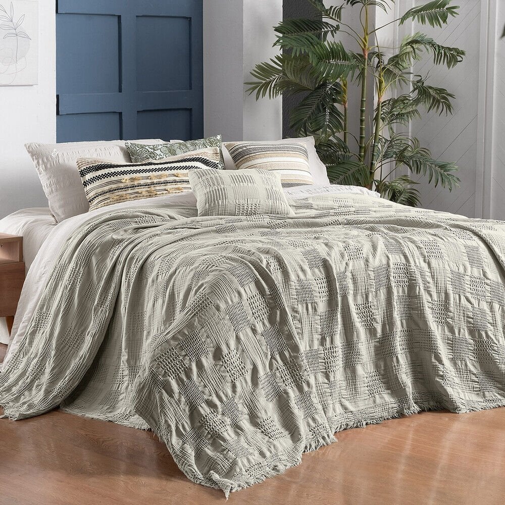 Sarev Nerha Yatak Örtüsü Çift Kişilik Bej