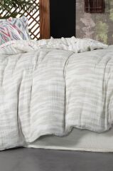 Sarev Mayorka Mavi Mood Comfort King Size (Battal Boy) %100 Pamuk Müslin Yıkamalı Nevresim Takımı