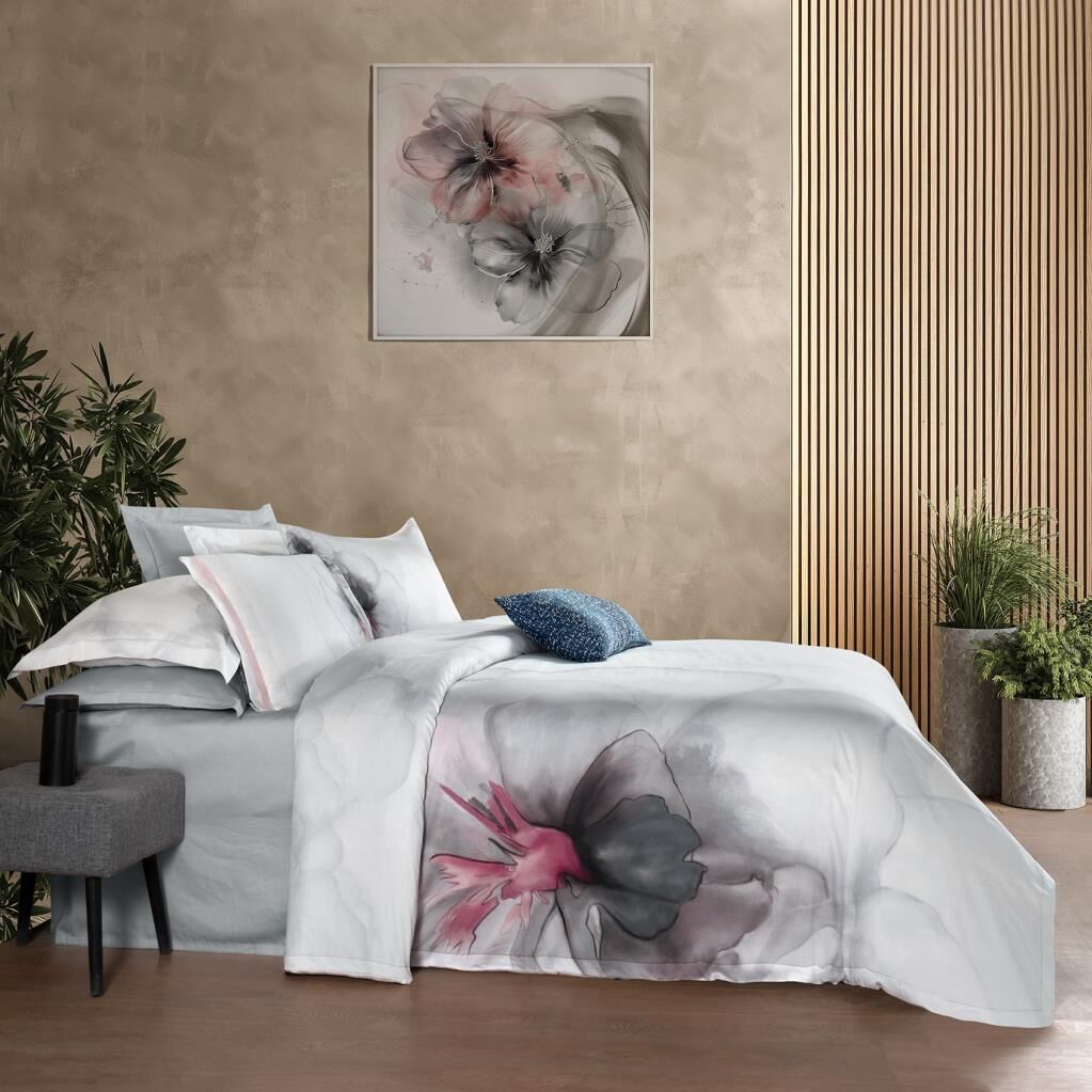 Sarev Efira Saten King Size Nevresim Takımı Beyaz