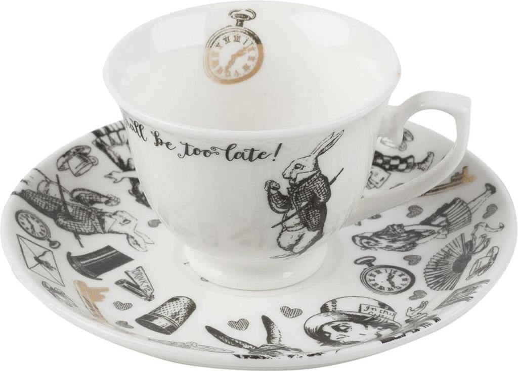 Mikasa x V&A Alice In Wonderland 5200019 100ml Porselen Kahve Fincanı