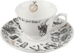 Mikasa x V&A Alice In Wonderland 5200019 100ml Porselen Kahve Fincanı