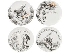 Mikasa x V&A Alice In Wonderland 5200020 Porselen Fine China 21cm Pasta Tabak Seti 4lü