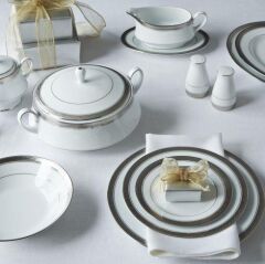 Noritake Crestwood Platinum 83 Parça Yemek Takımı
