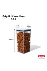 Oxo Büyük Kare Uzun Saklama Kabı 5.6 Lt 11233400