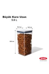 Oxo Büyük Kare Uzun Saklama Kabı 5.6 Lt 11233400