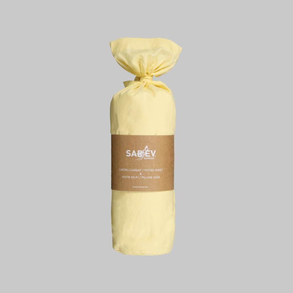 Sarev Fıtted Tek Kişilik 100x200 Sarı Çarşaf Seti
