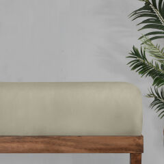 Sarev Monochrome Saten Çift Kişilik Natural Beige Tekli Çarşaf