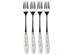 Mikasa x V&A Alice In Wonderland 5227081 Paslanmaz Çelik Porselen Saplı Pasta Çatalı 4lü