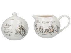 Mikasa x V&A Alice In Wonderland 5227082 Porselen Krema ve Şekerlik Seti