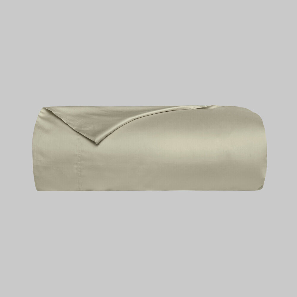 Sarev Monochrome Saten Çift Kişilik Natural Beige Tekli Nevresim