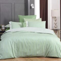 Sarev Tommy Yeşil Çift Kişilik %100 Pamuk Saten 233Tc Nevresim Takımı
