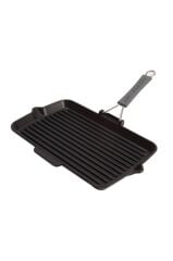 Staub La Cocotte Izgara Tava Kolay Dökme Özelliğiyle | Döküm Demir | 34 Cm | Siyah