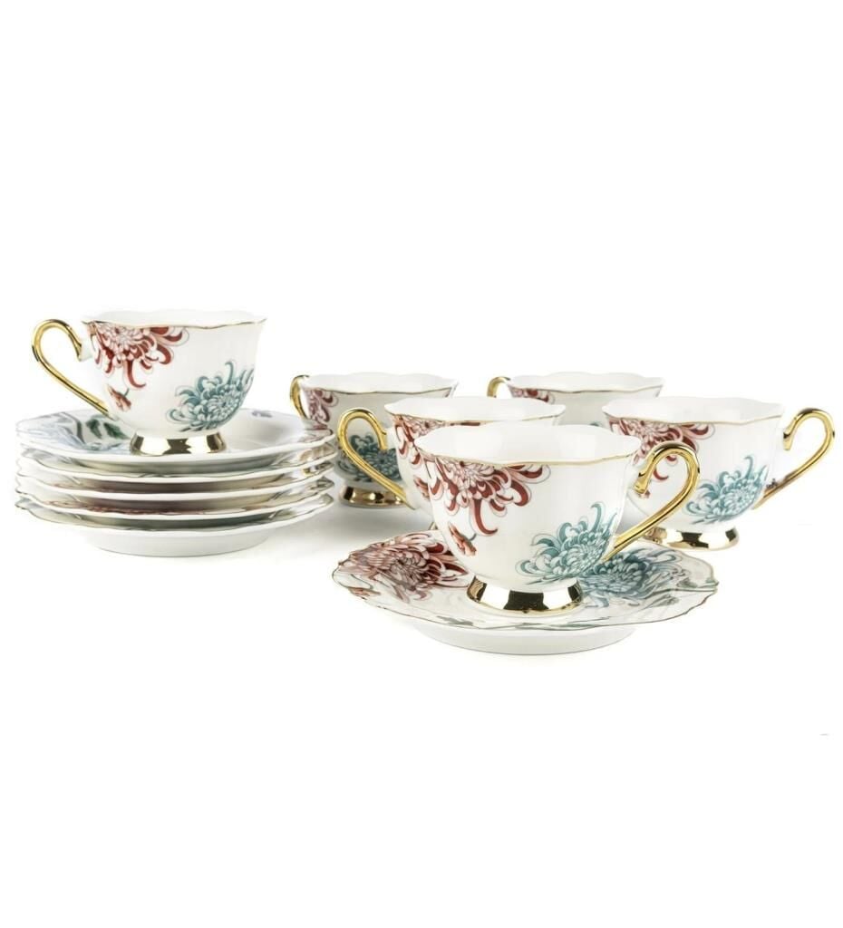 Mikasa Moor Fleur Beyaz 6'Lı Kahve Fincanı