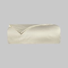 Sarev Monochrome Saten Çift Kişilik Tekli Nevresim-Cream