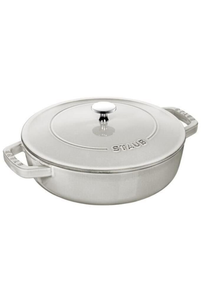 Staub Döküm Demir Sote Tenceresi Chistera | Döküm Demir | 24 Cm | Trüf Beyazı