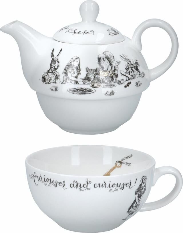 Mikasa x V&A Alice in Wonderland VAAWT41 250ml Porselen Tek Kişilik Çay Demleme Seti