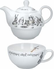 Mikasa x V&A Alice in Wonderland VAAWT41 250ml Porselen Tek Kişilik Çay Demleme Seti