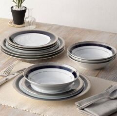 Noritake Crestwood Cobalt Platinum 83 Parça Yemek Takımı