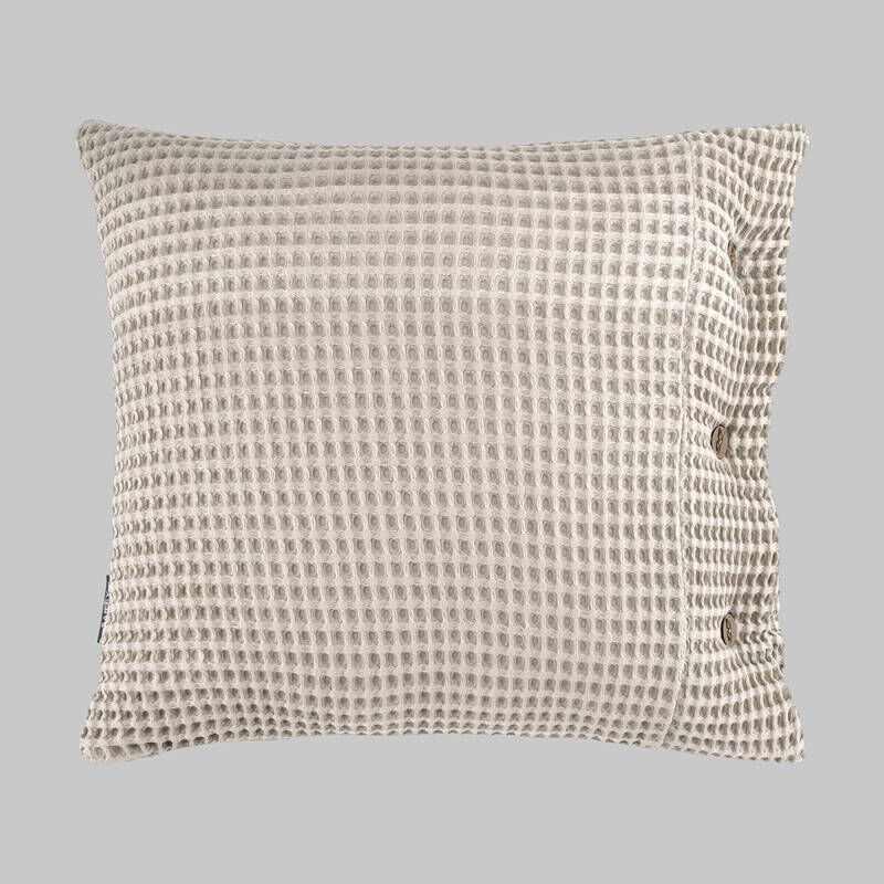 Sarev Polendia Bej %100 Pamuk Dekoratif Kırlent 45*45 cm