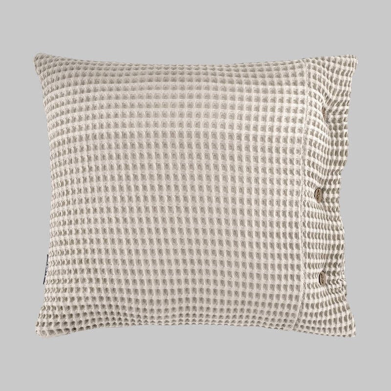 Sarev Polendia Bej %100 Pamuk Dekoratif Kırlent 45*45 cm