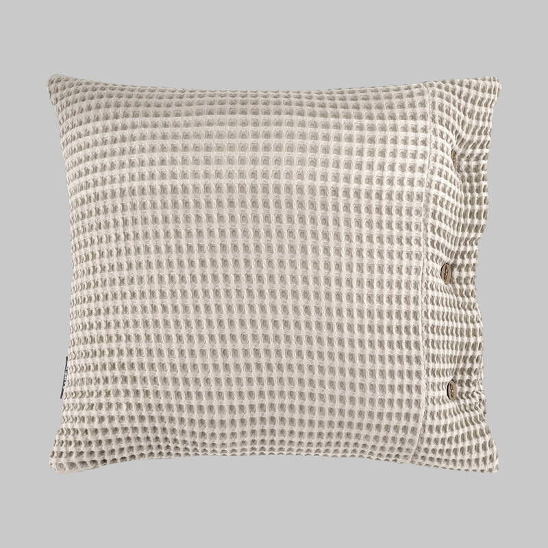 Sarev Polendia Bej %100 Pamuk Dekoratif Kırlent 45*45 cm