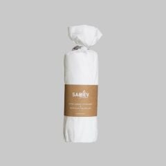 Sarev Fıtted Tek Kişilik 120x200 Beyaz Çarşaf Seti