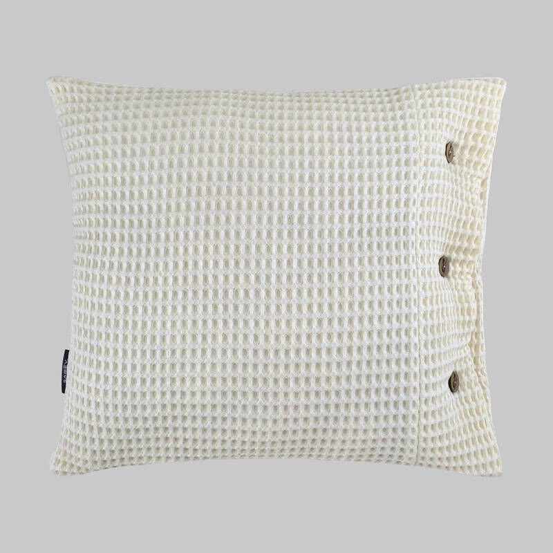 Sarev Polendia Ekru %100 Pamuk Dekoratif Kırlent 45*45 cm