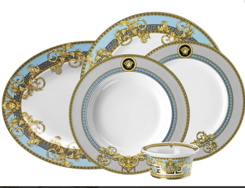 Versace Prestıge Gala Blue 51 Parça Yemek Takımı