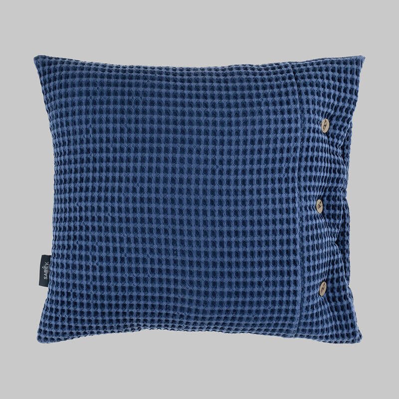 Sarev Polendia Mavi %100 Pamuk Dekoratif Kırlent 45*45 cm