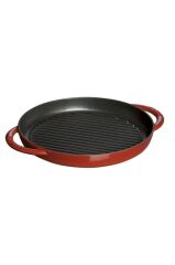 Staub La Cocotte Çift Kulplu Döküm Izgara Tava | Döküm Demir | 26 Cm