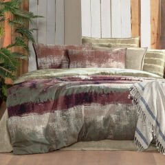 Sarev Mondrian Çift Kişilik %100 Pamuk Flanel (Pazen) Nevresim Takımı