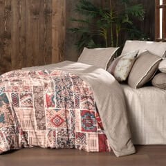 Sarev Mavera Tek Kişilik %100 Pamuk Flanel (Pazen) Nevresim Takımı