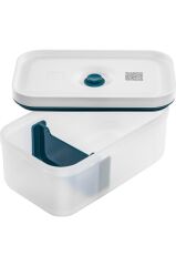 Zwilling Fresh & Save Vakumlu Yemek Taşıma Kabı, M, Plastik, Yarı Şeffaf-Akdeniz Mavisi