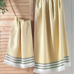 Sarev Eddie Sarı Pamuklu Yüz Havlusu 50*90 Cm