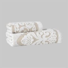 Sarev Tomris Ekru %100 Pamuk Havlu 90*150 cm