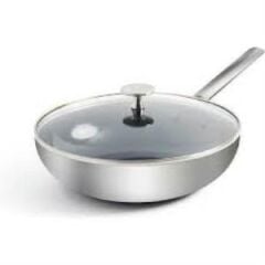 Royal Van Kempen &Begeer 28 Cm Wok Fırına Girebilen Seramik Kaplama Cam Kapaklı Çelik
