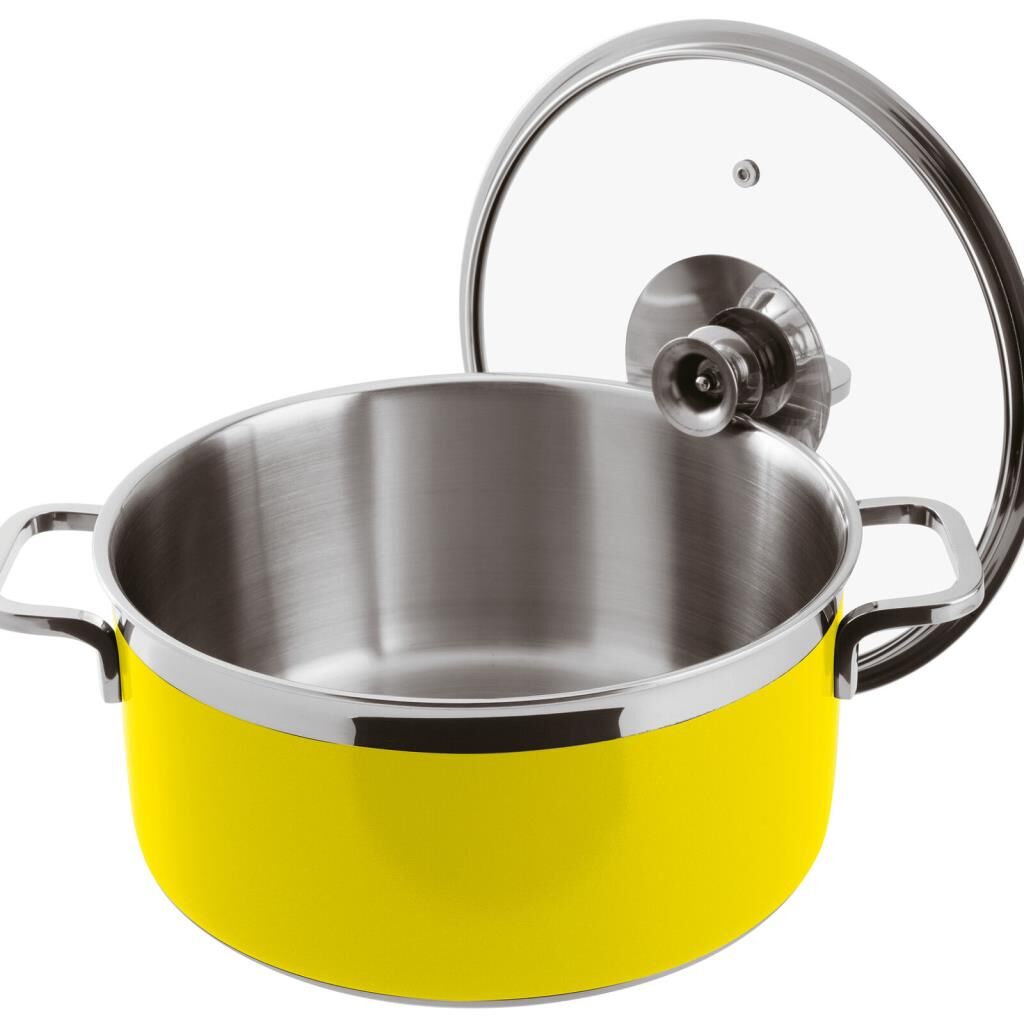 Paderno Kapaklı Tencere Sarı Cm 20 H 10