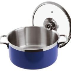 Paderno Kapaklı Tencere Mavi Cm 20 H 10