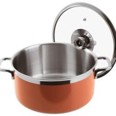 Paderno Kapaklı Tencere Turuncu Cm 24 H 12