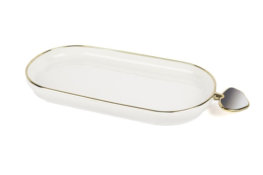 Mikasa Moor Clover Gri Kayık Servis Tabağı 36cm