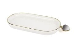 Mikasa Moor Clover Gri Kayık Servis Tabağı 36cm